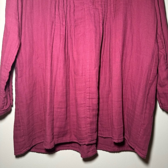 Free People X CP Shades Wine Yoko Tunic Top Women's Long Sleeve Size M - Picture 3 of 15